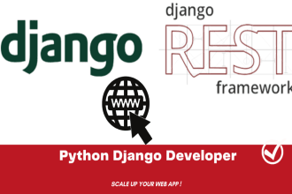 be your python django developer as full stack developer