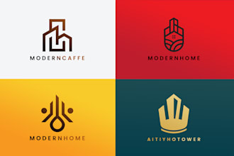 do minimalist, property, realtor, real estate, or construction logo