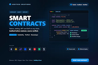 develop, audit and deploy a smart contract on any blockchain