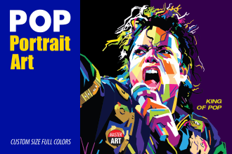 draw amazing creative digital wpap pop art portrait style