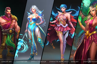 do character illustration and concept art for you not ai