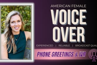 record your american female IVR or voice mail