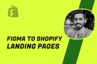 design shopify landing page of your store, figma to shopify, PSD to shopify