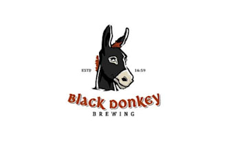 design black donkey brewing logo in  1 day