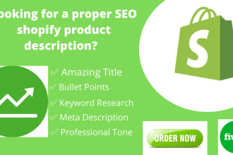write catchy shopify product description with proper seo