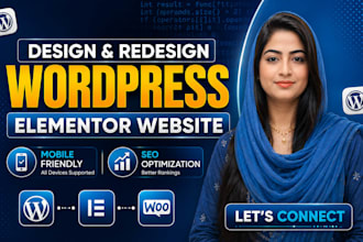design, redesign, or clone a wordpress website with elementor