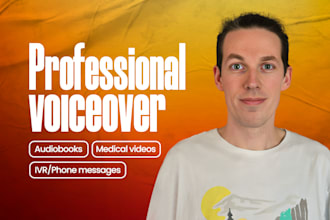 record a friendly american male voice over