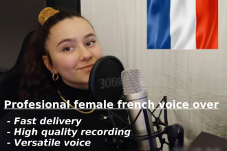record a professional french female voice over