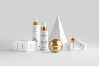 do modern and luxury label design or packaging box design