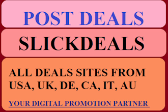 digital expert for your deals post on usa deals sites in 60