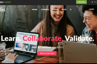 create  beautifull lms educational website,nonprofit website