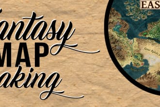illustrate a detailed fantasy map for your rpg, book, etc
