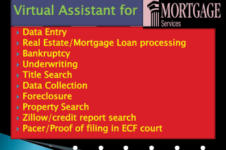 mortgage loan processor  legal assistant real estate VA bankruptcy