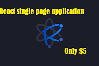 create a single page web application using react js