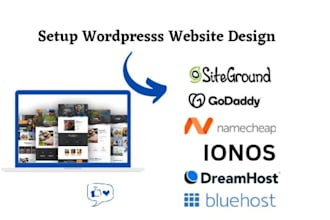 design responsive wordpress website on bluehost, siteground