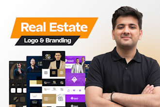 design real estate logo, full branding kit with brand style guide