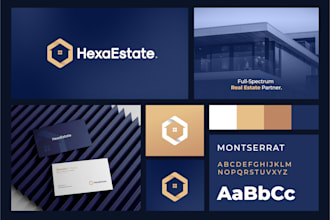 do real estate logo design with branding kit