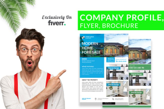 design amazing company profile, flyer, brochure