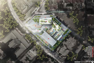 do layout, floor plan, site plan, from 2d to 3d visual