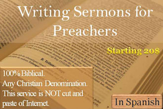 writing sermons for preacher