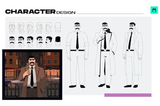 design custom characters for animation, games, or comics