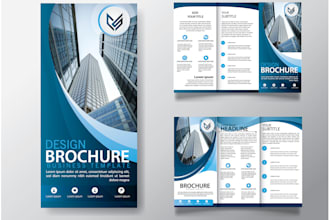 design trifold, bifold brochure, flyer, leaflet , postcard, door hanger
