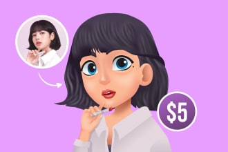 draw a cartoon portrait, caricature, avatar