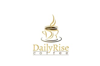 design help daily rise coffee with a new logo