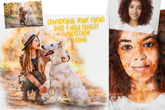 draw custom sketch with watercolor renderings
