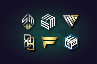 make a modern letter lettering typography monogram or initial logo design