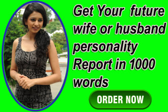 predict future wife  or husband personality