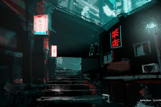 paint dramatic background illustration