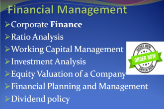 do your finance tasks, capital structure, dividend policy budgeting