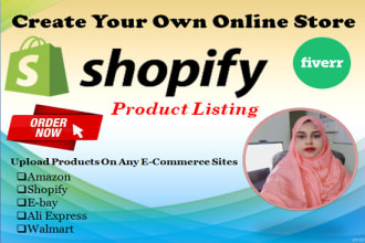 do shopify product upload, product listing, or add products