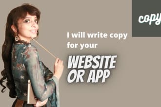 write content or copy for your website