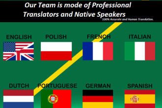 do german, spanish, french, hebrew, italian, polish, dutch, portuguese translate