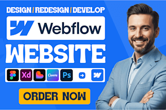 design or develop webflow website, figma to webflow, webflow developer