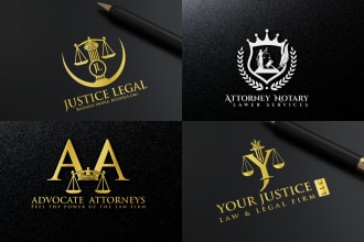 do law firm lawyer notary attorney justice law office advocate legal logo design