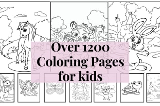 give you 1200 high quality coloring pages for kids toddlers