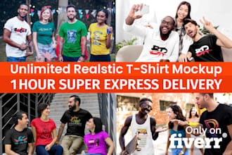 do amazing t shirt design and t shirt mockup design