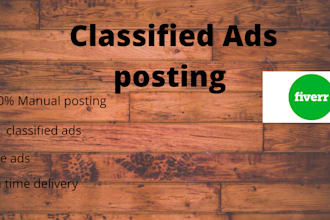 do classified ads posting for UK