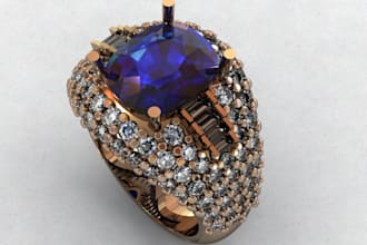 design jewelry in 3d cad model