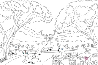 make a unique coloring book page for kids