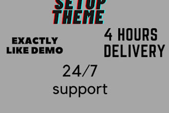 do wordpress installation content upload theme demo import etc