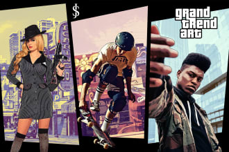 make trending gta 5 style portriat from your photo