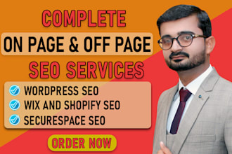 do on page SEO off page and technical optimization of wordpress site