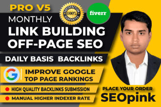 rank your website first page on google by monthly SEO service with backlinks