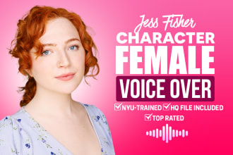 record your american female character voice over
