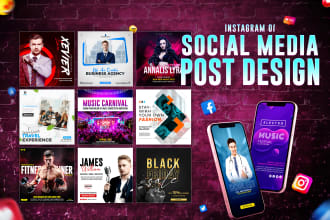design facebook, instagram post and story or any social media ads