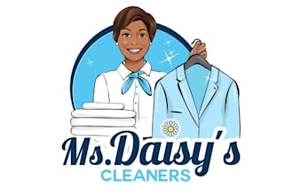 design original cleaning logo with satisfaction guaranteed